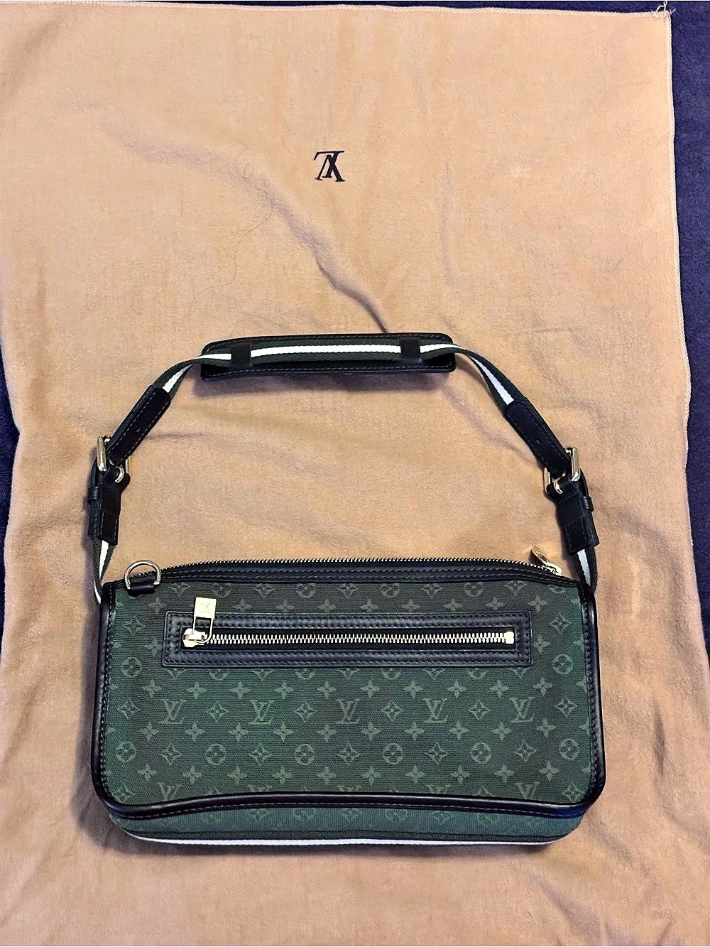 Louis Vuitton Vintage Mini Lin Catherine Monogram Green Bag